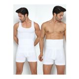 Form Angel Beyaz Erkek Toparlayıcı Dikişsiz Yüksek Bel Boxer Korse, L/XL, B6013FA-19804IGP264467