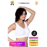 Form Angel #Büstiyer Dikişsiz Seamless Kadın Esnek Yumuşak Kumaş Kalın Askılı Pedsiz Spor Büstiyer - 3 Adet