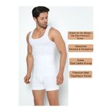 Form Angel Erkek Beyaz Slim N Lift Tipi Göbek Korsesi Baklava Tipi Atlet, Beyaz, xl