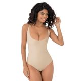 Form Angel İp Askılı Lazer Kesim İz Yapmaz Göğüs Destekli Body Korse, Ten, L-XL