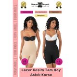 Form Angel #Korse 2 Beden Küçülten Sıkılaştırıcı Kaymaz Kadın Lazer Kesim Tam Boy Askılı Korse 4'lü Set
