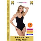 Form Angel #Korse İz Bırakmayan Kaymaz Seamless Toparlayıcı Dikişsiz Kadın Çıtçıtlı String Body Korse - 2 Adet