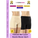 Form Angel #Korse İz Göstermeyen Lazer Kesim Toparlayıcı Şekillendirici Rahat Yüksek Bel Boxer Korse 6'lı Set