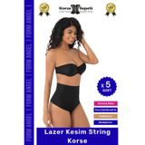Form Angel #Korse İz Yapmaz Göstermeyen Kaymaz Doku Toparlayıcı Sıkılaştıran Lazer Kesim String Korse - 5 Adet