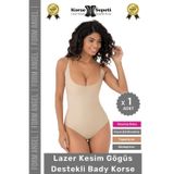 Form Angel #Korse Kayma Önleyen 2 Beden Küçülten İz Yapmayan Lazer Kesim Göğüs Destekli Body Korse - 1 Adet