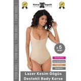 Form Angel #Korse Kayma Önleyen 2 Beden Küçülten İz Yapmayan Lazer Kesim Göğüs Destekli Body Korse - 5 Adet