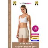 Form Angel #Korse Toparlayıcı Vücut Şekillendirici Kaymaz Dikişsiz İz Göstermez Lazer Kesim Boxer Şort - 4 Adet