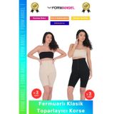 Form Angel #Korse Vücut Bel Popo Şekillendiren Sıkılaştırıcı Fermuarlı Paçalı Klasik Toparlayıcı Korse 6'lı Set