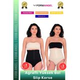 Form Angel #Korse Vücut Şekillendiren Toparlayıcı Kaymaz Agraflı Yüksek Bel Slip Kadın Külot Korse 6'lı Set