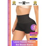 Form Angel #Korse Vücut Toparlayıcı Şekillendirici Kaymaz Doku Lazer Kesim Yüksek Bel Boxer Korse - 4 Adet