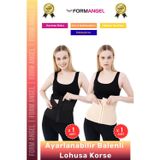 Form Angel #Korse Yeni Doğum Sonrası Balenli Ayarlanabilir Lohusa Hamile Toparlayıcı Bel Korse 2'li Set