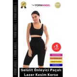 Form Angel Lazer Kesim Dikişsiz İz Göstermeyen Toparlayıcı Kaymaz Selülit Önleyici Paçalı Korse - 5 Adet