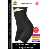 Form Angel Lazer Kesim İz Göstermez Toparlayıcı Kaymaz Kadın Yüksek Bel Uzun Paçalı Korse - 3 Adet