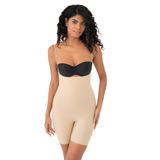 Form Angel Lazer Kesim Tam Boy Askılı Korse, Ten Rengi-Siyah, S/M Beden