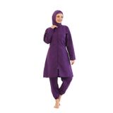 Form Angel Tesettür Mayo (Battal Fermuarlı Düz Renk) (2-3, 5XL) (Mor, M, Tesettür Mayo)