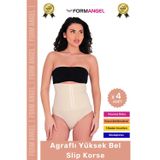 Form Angel Vücut Şekillendiren Toparlayıcı Kaymaz Agraflı Yüksek Bel Slip Kadın Külot Korse - 4 Adet