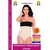 Form Angel Yüksek Bel Vücut Karın Mide Şekillendirici Külot Fermuarlı Toparlayıcı Slip Korse - 3 Adet