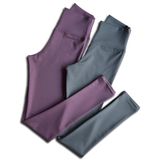 Form Class | 2'li Uzun, Kaşkorse, Toparlayıcı, Yüksek Bel Kadın Tayt (Gül Kurusu-Çağla Yeşili, L/XL)