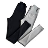 Form Class | 2'li Uzun, Kaşkorse, Toparlayıcı, Yüksek Bel Kadın Tayt (Siyah-Krem, 2XL)