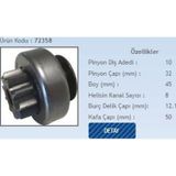 Form Metal Marş Dişlisi 10 Diş 8 Kanal Valeo Tipi Ford Renault Master (1 Ad )