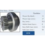 Form Metal Marş Dişlisi 12 Diş 8 Kanal Valeo Tipi Ford Tarnsit 2,2 Tdcı / Costom V362-V363 (1 Ad )