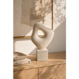 Forma Aura Doğal Dokulu Dekoratif Seramik Heykel Bej 30x20 cm