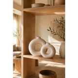 Forma Orbit Duo Organik Dokulu Dekoratif Seramik 2 Parça Dekoratif Obje Seti 17x20 ve 15x15 cm