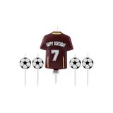 Forma Ve Futbol Topu Temalı Mum Seti 5 Parça