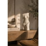 Forma Venia Doğal Dokulu Dekoratif Seramik Heykel Bej 30x14 cm | Modern Ev Dekoru