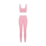 Formactive Pembe U Yaka Büstiyer Push Up Dikişsiz Tayt Takım