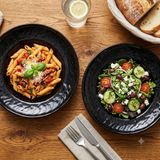 Formel 26 cm Termo Melamin Siyah Salata Makarna Tabağı 2'li Set
