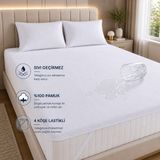 Formeya %100 Pamuk Su Sıvı Geçirmez Köşe Lastikli Alez Çarşaf Tek Çift Kişilik Bebek Park Yatak Alezi - Beyaz - 70 x 140 cm