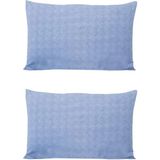 Formeya 2 Adet Kapaklı Yastık Kılıfı 5 Farklı Renk 50*70 cm - Mavi - 50 X 70