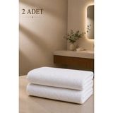 Formeya 2 Adet Otel Havlusu Beyaz 50x85 cm 200 gram Bukle - Armür El Yüz Havlusu - 50 x 85 cm