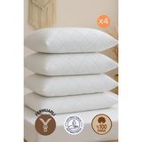 Formeya 4 Adet %100 Pamuk Kapitone Yastık Koruyucu Kılıfı-Fermuarlı Yastık Alezi Kılıf Seti 50x70 cm - 50 x 70 - Beyaz