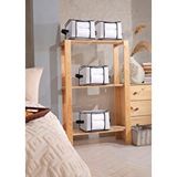 Formeya 4 Adet Lüks Pencereli Çok Amaçlı Dolap Düzenleyici Hurç Çorap Hurcu 34 x 22 x 22 cm - Beyaz