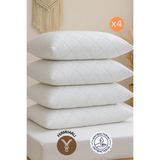 Formeya 4 Adet Mikrofiber Kapitone Yastık Koruyucu Kılıfı-Fermuarlı Yastık Alezi Kılıf Seti 50x70 cm - 50 x 70 - Beyaz