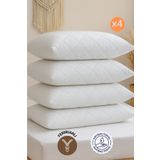 Formeya 4 Adet Mikrofiber Kapitone Yastık Koruyucu Kılıfı-Fermuarlı Yastık Alezi Kılıf Seti 50x70 cm