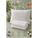 Formeya 4' Lü %100 Pamuk Su Sıvı Geçirmez Yastık Alezi Yastık Koruyucu Yastık Kılıfı 50x70 cm