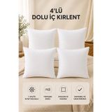 Formeya 4'lü İç Kırlent Silikon Elyaf Dolgulu Koltuk Kırlenti İç Yastık Dolgusu Kırlent İçi