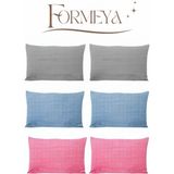 Formeya 6 Adet 3 Farklı Renkli Yastık Kılıfı 50X70 cm - 50 x 70 cm