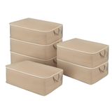 Formeya 6 Adet Büyük Boy Kahverengi Yatak Baza Altı Çok Amaçlı Hurç 64 x 45 x 22 Cm