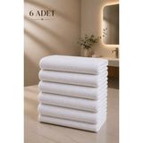 Formeya 6 Adet Otel Havlusu Beyaz 50x85 cm 200 gram Bukle - Armür El Yüz Havlusu - 50 x 85 cm