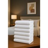 Formeya 6 Adet Otel Havlusu Beyaz 50x85 cm 200 gram Bukle - Armür El Yüz Havlusu