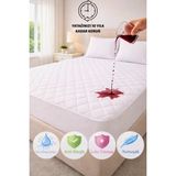 Formeya Adelya Kapitone Fitted Full Kenar Su Sıvı Geçirmez Alez Yatak Koruyucu Tek Çift Battal - 90 x 200 cm - Beyaz