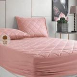 Formeya Alez Pudra %100 Pamuk Kapitone 100x200 CM Yatak Koruyucu Alez Fitted Çarşaf
