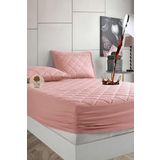 Formeya Alez Pudra %100 Pamuk Kapitone Sıvı Geçirmez 70x140 cm Alez Fitted Çarşaf