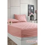 Formeya Alez Pudra %100 Pamuk Kapitone Yatak Koruyucu Alez Ve Yastık Koruyucu Set Pembe