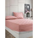 Formeya Alez Seti, Kapitone Yatak Koruyucu-2 Adet Yastık Koruyucu Alez SET (PUDRA, 150 x 200)