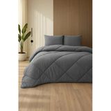 Formeya Antrasit Gri Soft Dört Mevsim Tek Kişilik Yorgan 155X215 Cm
